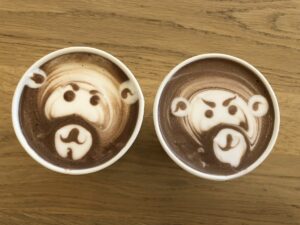 Monkey Faces in Coffee